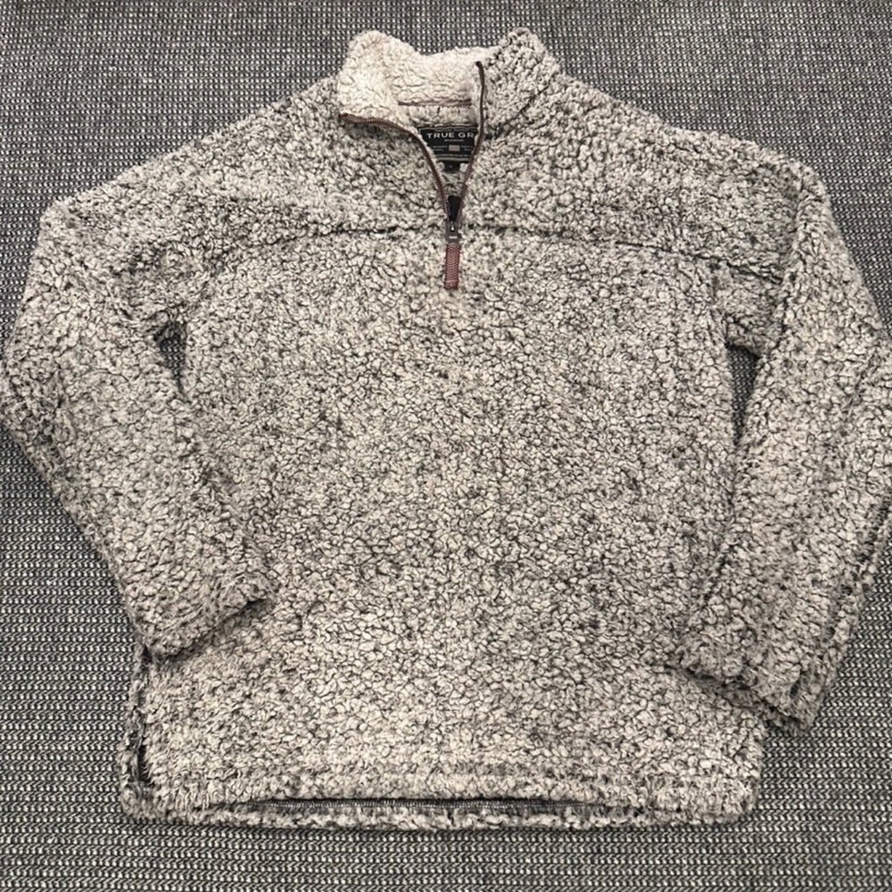 True Grit Textured Sherpa in Cream and Brown. - Picture 3 of 3